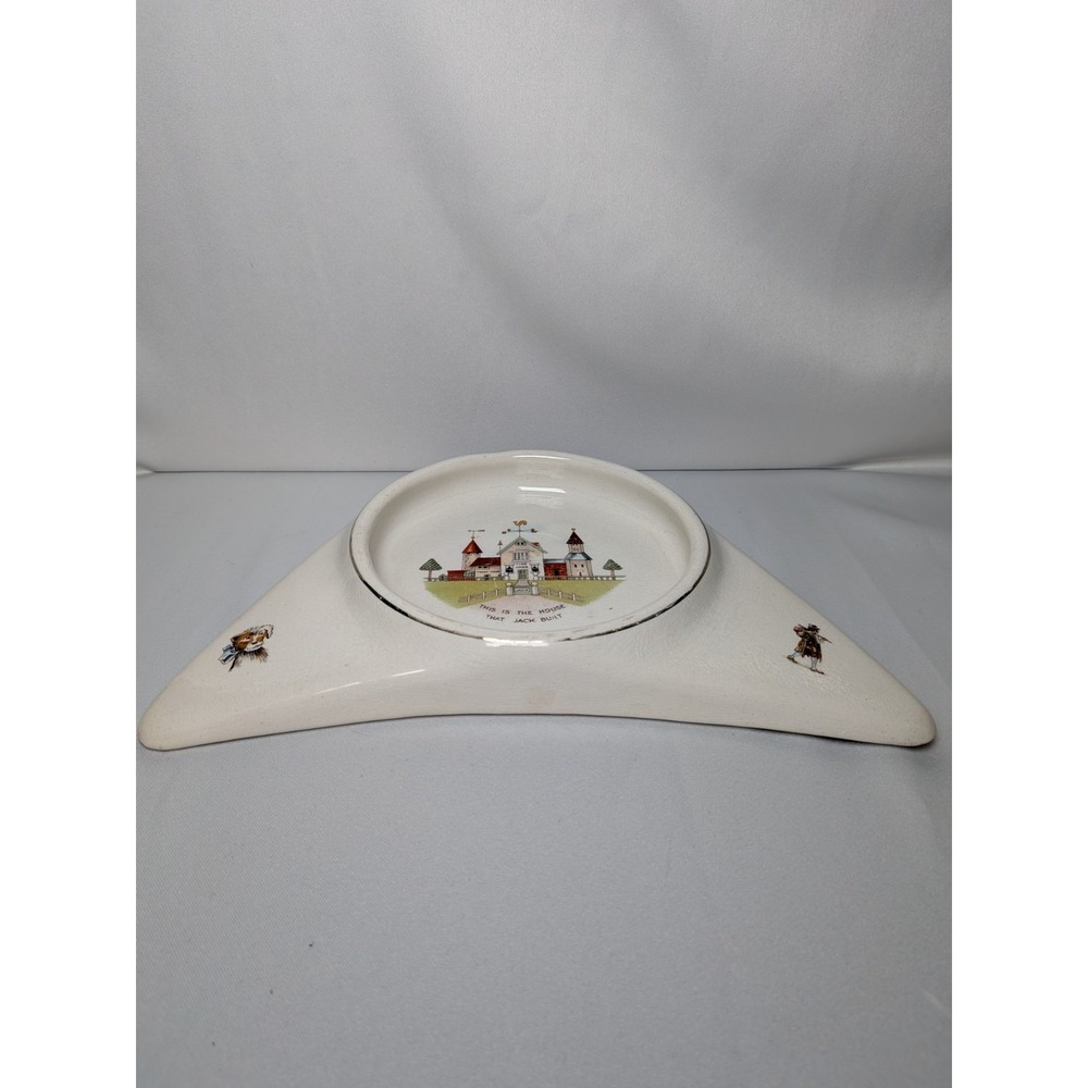 1912 Antique Underwood High Chair Plate "This‎ Is the House That Jack Built" - Picture 3 of 6